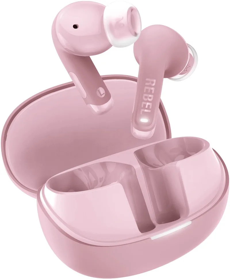 Twins Fuse 2 - Draadloze oordopjes - Noise Cancelling oortjes met 36 uur speeltijd - Met Microfoon en App van Fresh 'n Rebel in Pastel Pink – productfoto