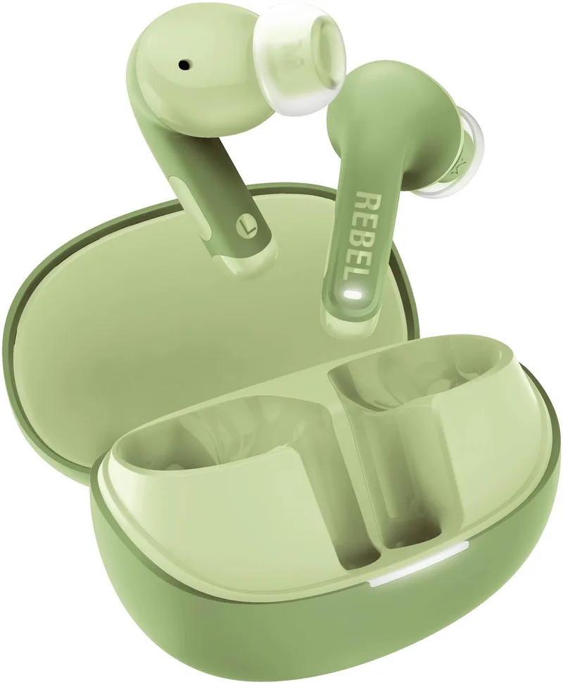 Twins Fuse 2 - Draadloze oordopjes - Noise Cancelling oortjes met 36 uur speeltijd - Met Microfoon en App by Fresh 'n Rebel in Wild Green – product photo