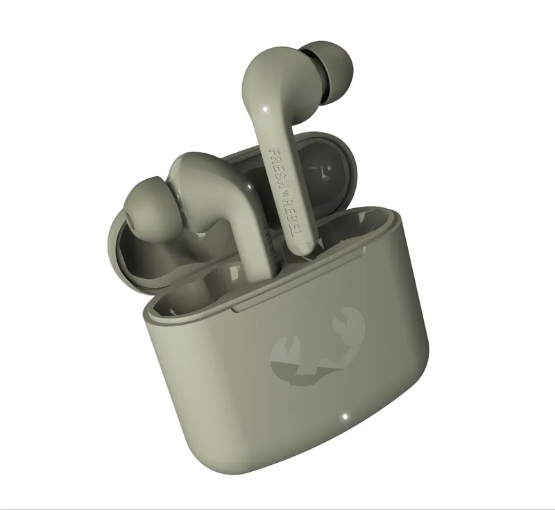 Twins Fuse - Draadloze Bluetooth Oordopjes – Oortjes met tip - 30 uur speelduur by Fresh 'n Rebel in Dried Green – product photo