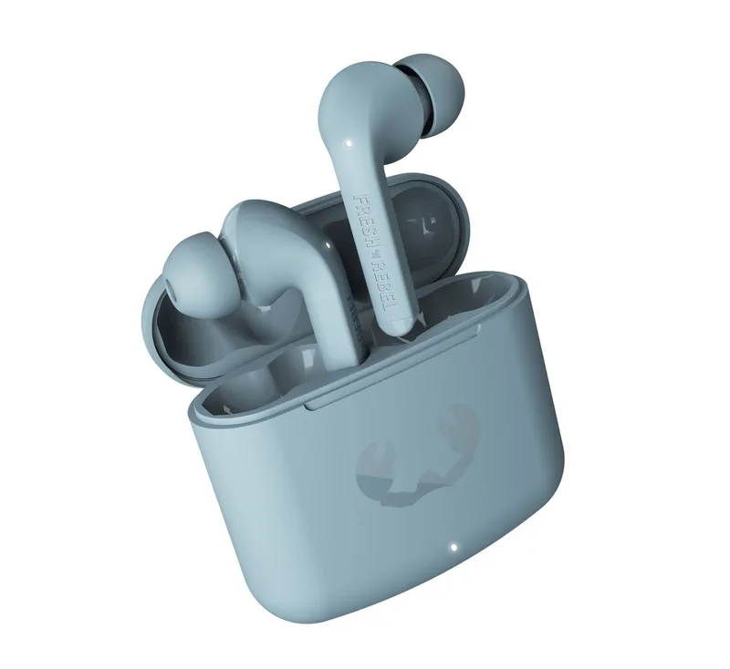 Twins Fuse - Draadloze Bluetooth Oordopjes – Oortjes met tip - 30 uur speelduur by Fresh 'n Rebel in Dusky Blue – product photo