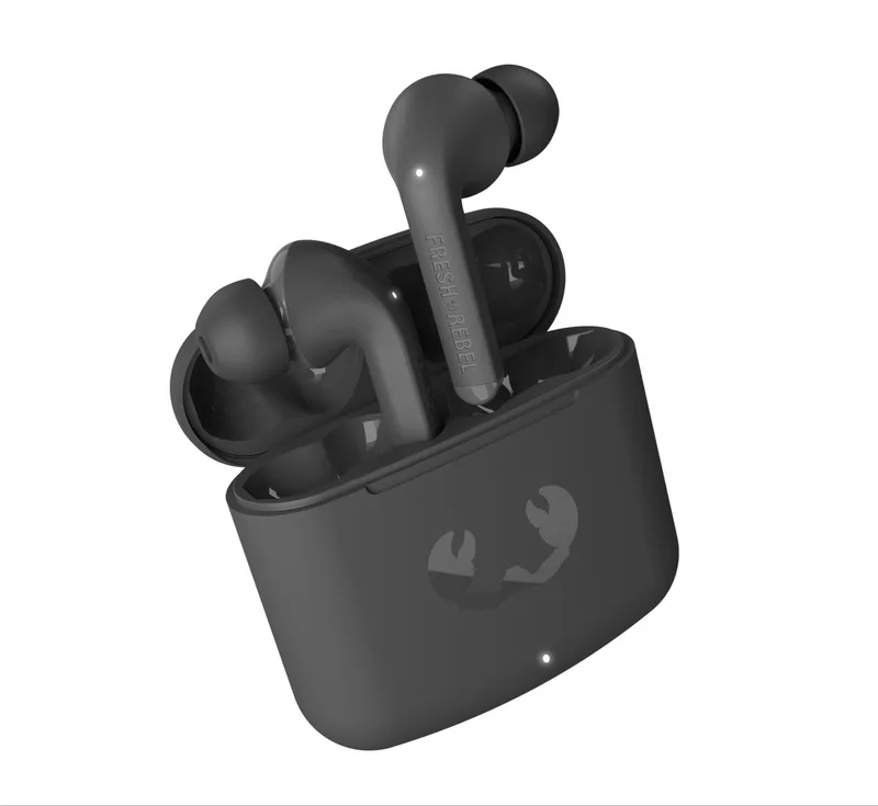 Twins Fuse - Draadloze Bluetooth Oordopjes – Oortjes met tip - 30 uur speelduur van Fresh 'n Rebel in Storm Grey – productfoto