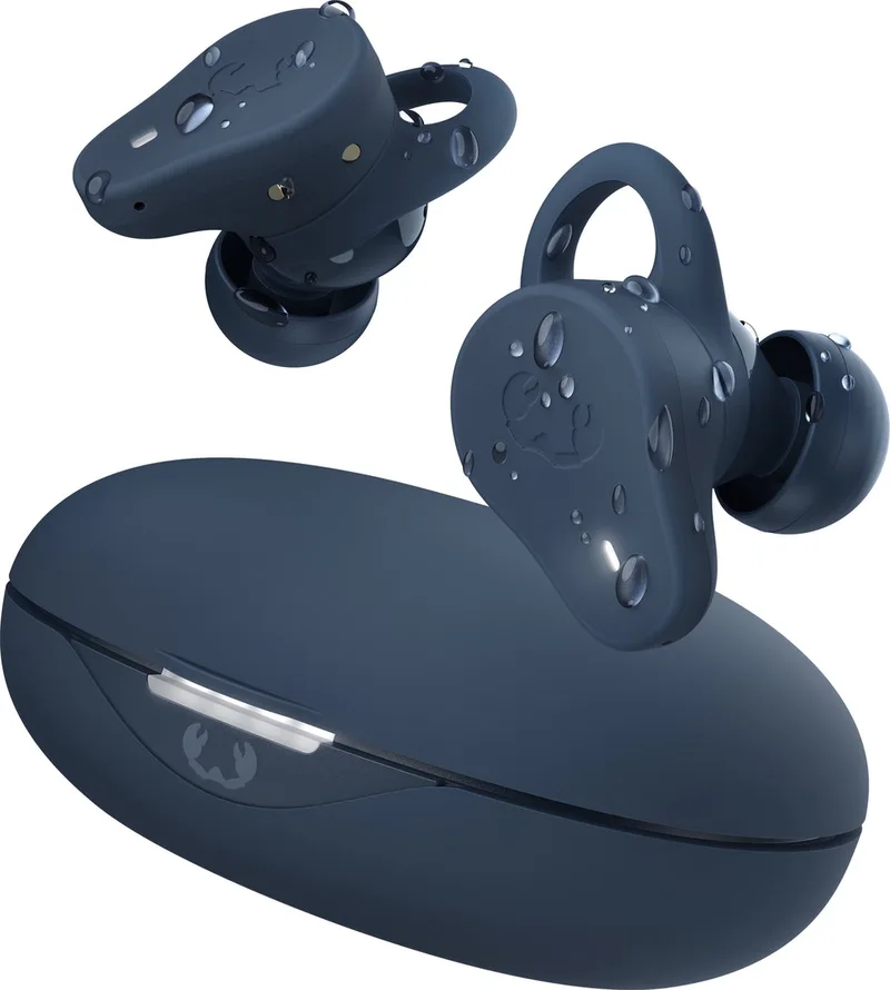 Twins Rush - Sport Oordopjes – Active Noise Cancelling – Bluetooth 5.3 - Draadloos – Waterdicht – 36 uur Speeltijd van Fresh 'n Rebel in Steel Blue – productfoto