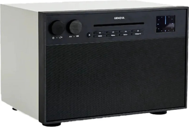 DeCon M DAB + / FM-radio en CD-speler - Wit/zwart van Geneva in Wit – productfoto