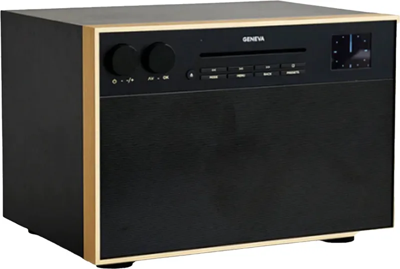 DeCon M DAB + / FM-radio en CD-speler - Zwart/messing by Geneva in Black – product photo