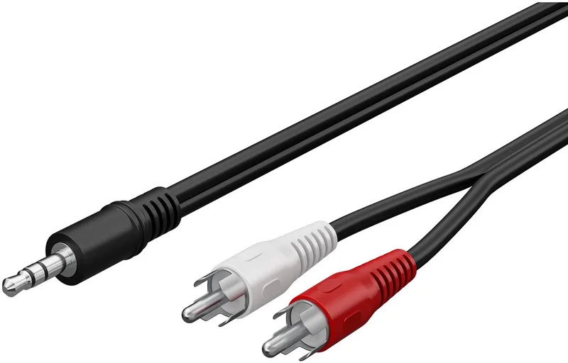 Goobay 3,5mm Jack - Tulp stereo audio kabel - 2,5 meter van Goobay in Zwart – productfoto