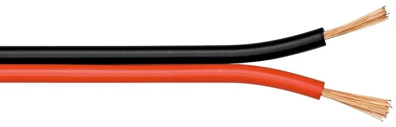 Luidspreker kabel (CCA) - 2x 2,50mm² / rood/zwart - 50 meter von Goobay in Zwart-Rood – Produktfoto