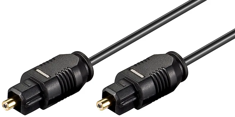 Toslink kabel (2,2 mm), Toslink-stekker naar Toslink-stekker, 2 m by Goobay in Black – product photo