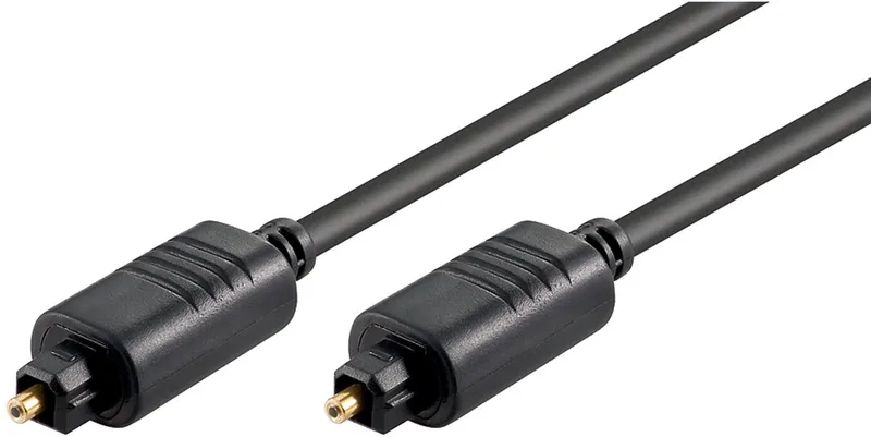 Toslink kabel (5,0 mm), Toslink-stekker naar Toslink-stekker, 50 cm by Goobay in Black – product photo