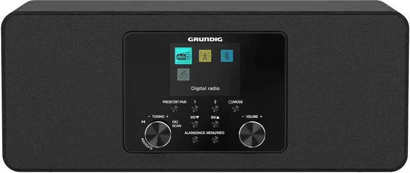 DAB+ Tischradio RDS,BT DTR 4600 2.0 DAB+ (GTR1220) van Grundig in Zwart – productfoto