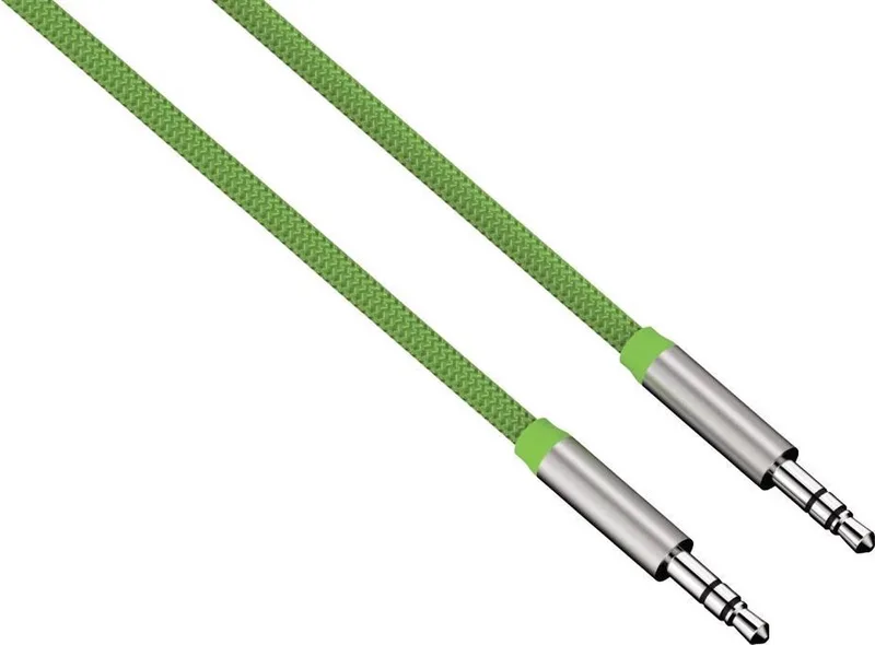 Alunylon audiokabel jack 0.5m van Hama in Groen – productfoto