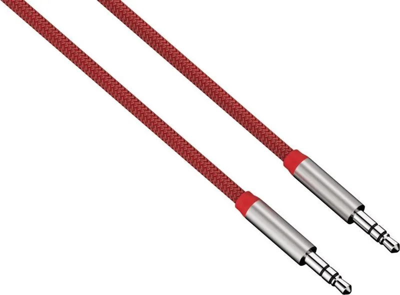 Alunylon audiokabel jack 0.5m by Hama in Red – product photo