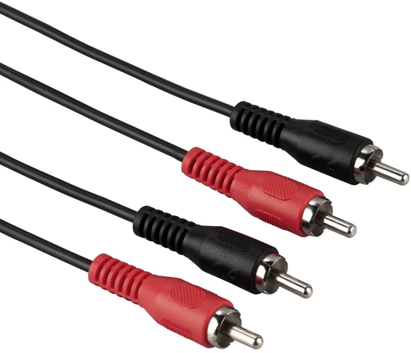 Audiokabel 10m 2 RCA-stekkers van Hama in Zwart – productfoto
