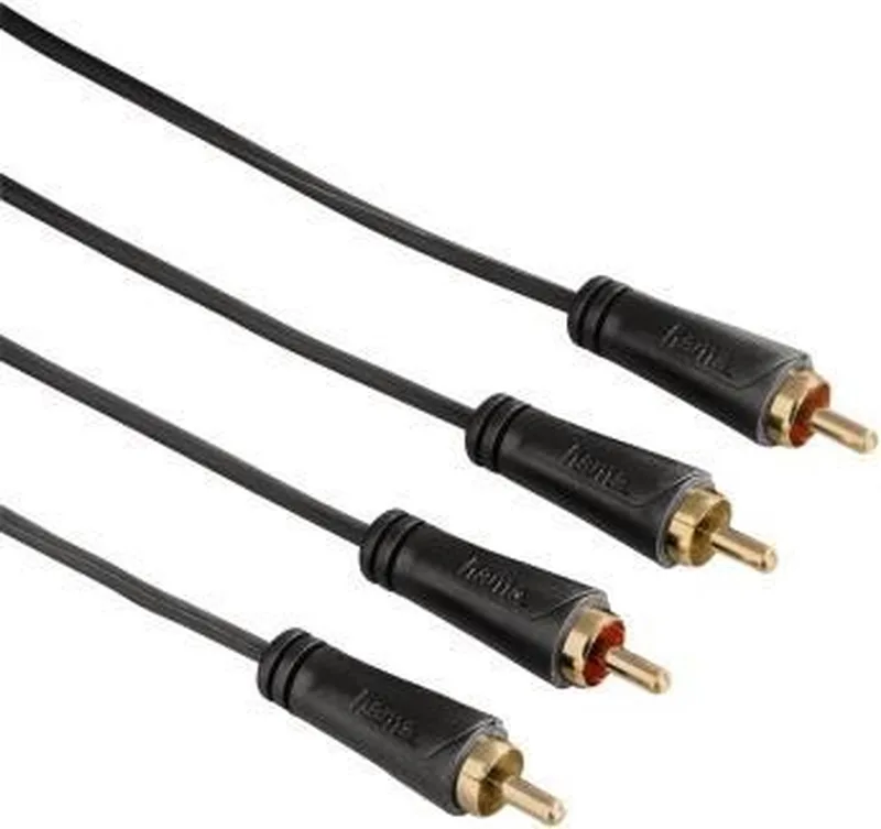 audiokabel 2-2 RCA 1.5m 1s van Hama in Zwart – productfoto