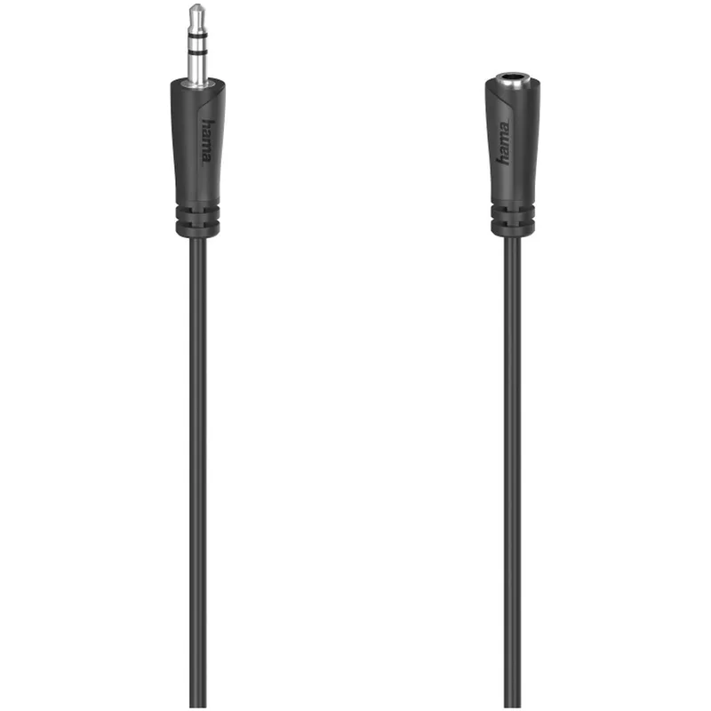 Audiokabel, 3,5-mm-jack 90 graden 3,5-mm-jack stereo, 3,0 m Mini jack kabel Zwart by Hama – product photo