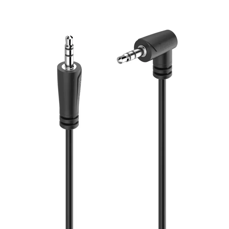 Audiokabel 3,5-mm-jack-st. 90°- 3,5-mm-jack-st. Stereo 1,5 M van Hama in Zwart – productfoto 2 van 2