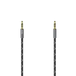 Audiokabel 3,5-mm-jack-st. - St. Stereo Metaal Verguld 0,75 M van Hama in Zwart – productfoto 2 van 2