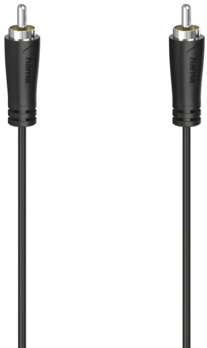 Audiokabel Cinch-stekkers - Cinch-stekkers Digitaal 1,5 M de Hama en Noir – photo produit