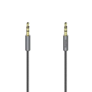 Audiokabel Elite 3,5-mm-jack-st. - St. Metaal Verguld 0,75 M van Hama in Antraciet – productfoto 2 van 2