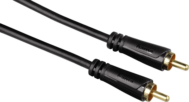 digitale audiokabel cinch 3m, 3ster van Hama in Zwart – productfoto