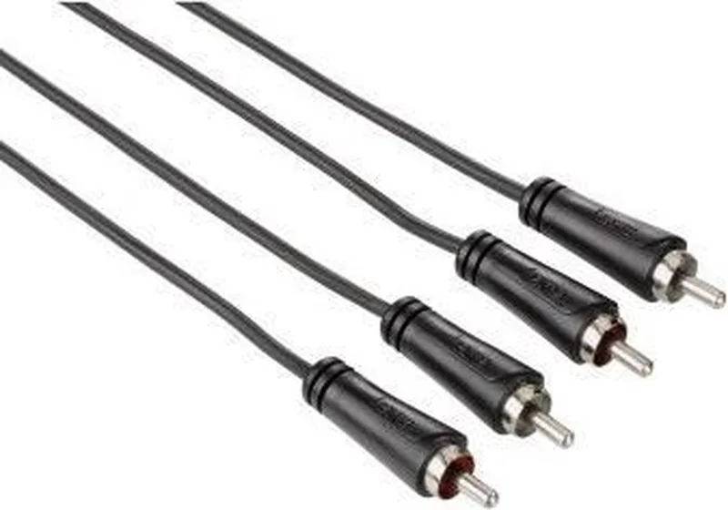 Hama 0.75m 2x RCA audio kabel 0,75 m 2 x RCA van Hama in Zwart – productfoto