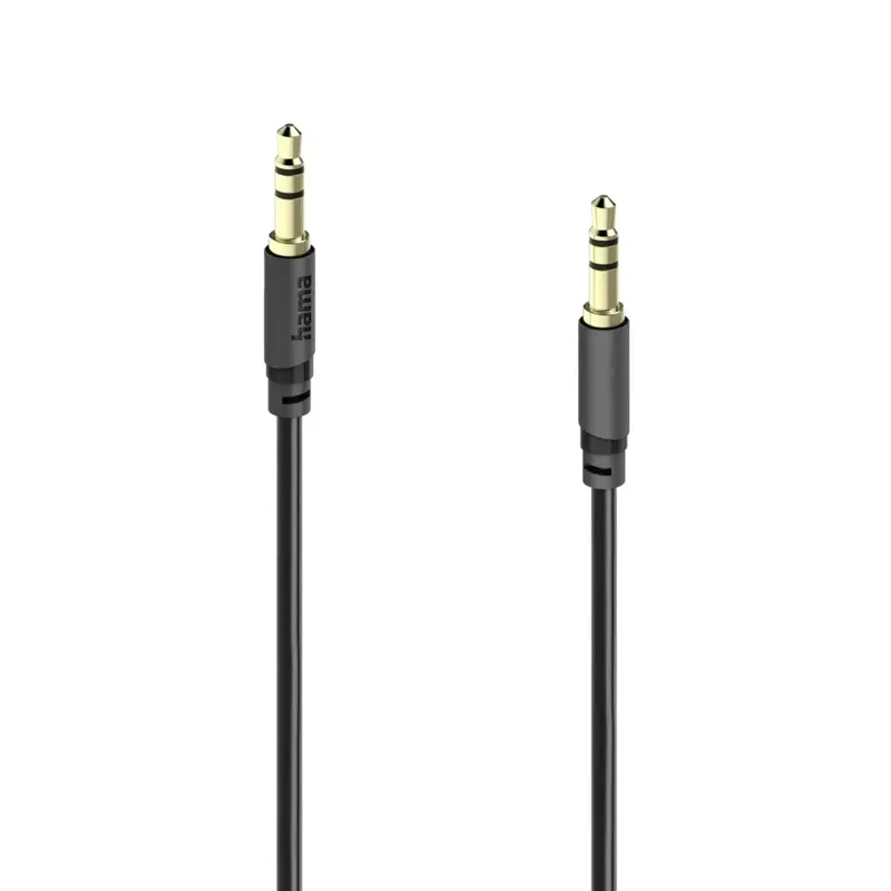 hama 00202013 Audio-Kabel, 3,5-mm-Klinken-St. - St., Stereo, vergoldet, ultradünn, 3,0 m från Hama – produktbild 1 av 2