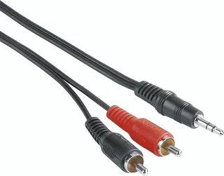 Hama 00205106 audio kabel 2 m 3.5mm 2 x RCA Zwart, Rood van Hama in Zwart, Rood – productfoto 1 van 2