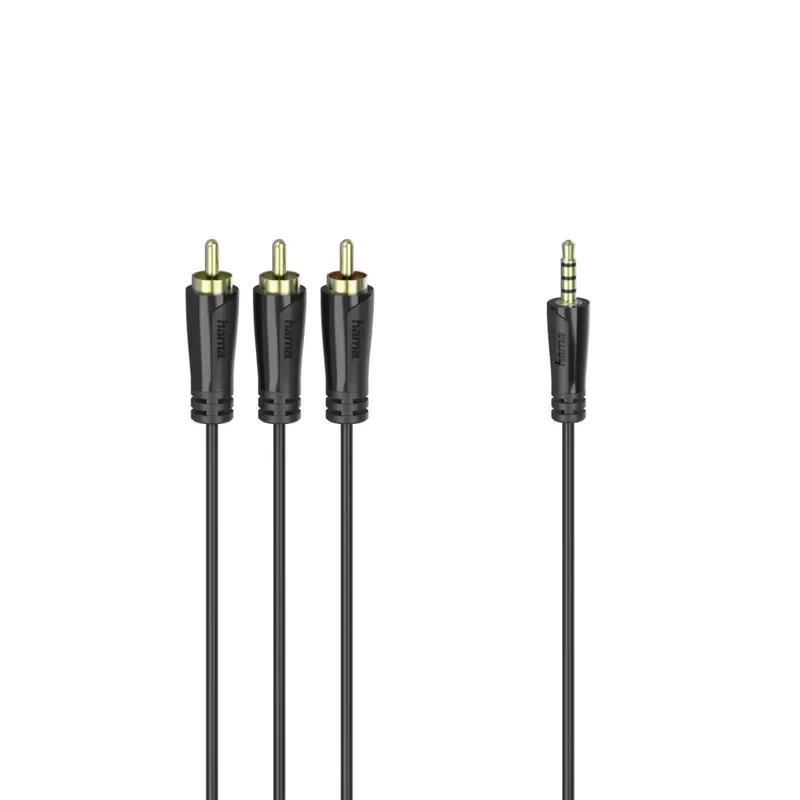 Hama 00205154 AV Audio Kabel 1.5 m Afgeschermd van Hama in Zwart – productfoto