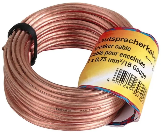 Luidsprekerkabel 2x 0,75mm² 10m