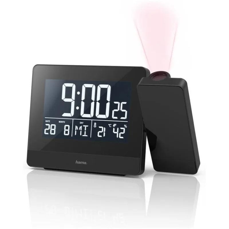 Projectiewekker Plus Charge Wekker radio Zwart by Hama – product photo 1 of 2