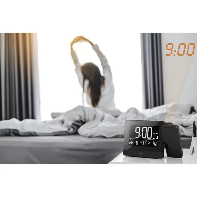 Projectiewekker Plus Charge Wekker radio Zwart by Hama – product photo 2 of 2