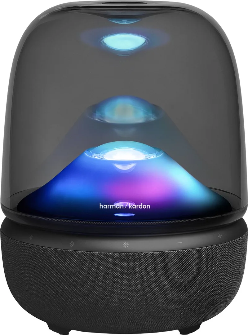 Aura Studio 5 - Premium Bluetooth Design Speaker - 360° Geluid & Ambient Lighting - Draadloze Luidspreker met Subwoofer van Harman Kardon in Zwart – productfoto