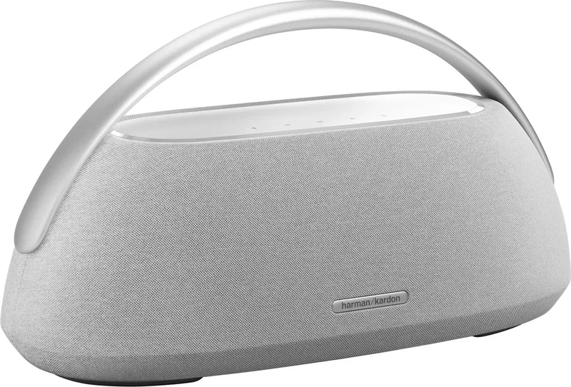 Go + Play 3 - Premium Bluetooth Speaker - Design Luidspreker met Handgreep - Krachtige Bas & High-Fidelity Geluid - Draagbare Home Speaker van Harman Kardon in Grijs – productfoto