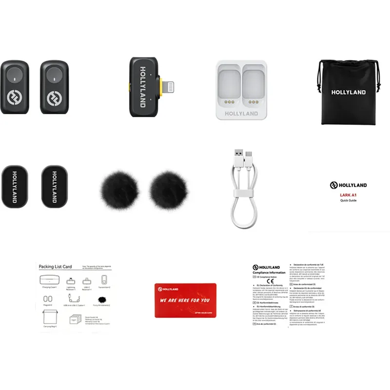 Lark A1 Mini Duo Lightning Draadloze Microfoon by Hollyland – product photo 2 of 4