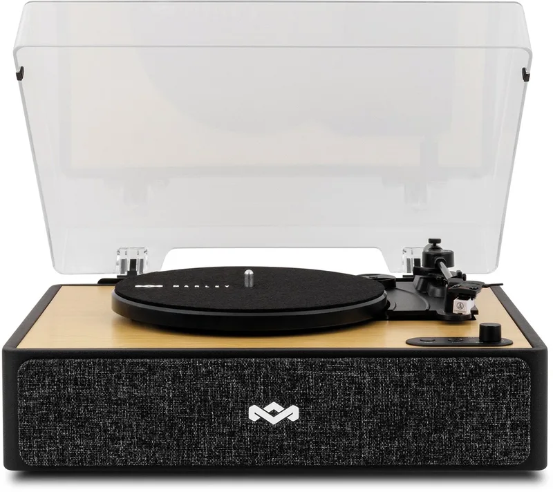 Bluetooth Platenspeler - Ingebouwde Speakers - Vinyl - Bluetooth Speakers - Auto-stop - Draadloos - Home Audio - Gemaakt van Duurzame Materialen - Hout by House of Marley in Rise Up – product photo