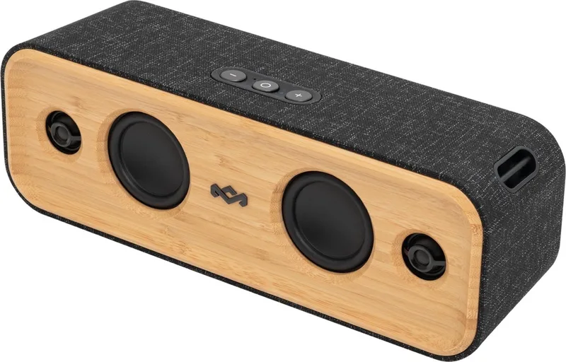 Get Together 2 Bluetooth Speaker - Draadloos - 20+ uur Batterijduur - 40 watt vermogen - Bass boost EQ - Gemaakt van Duurzame Materialen van House of Marley in Zwart – productfoto
