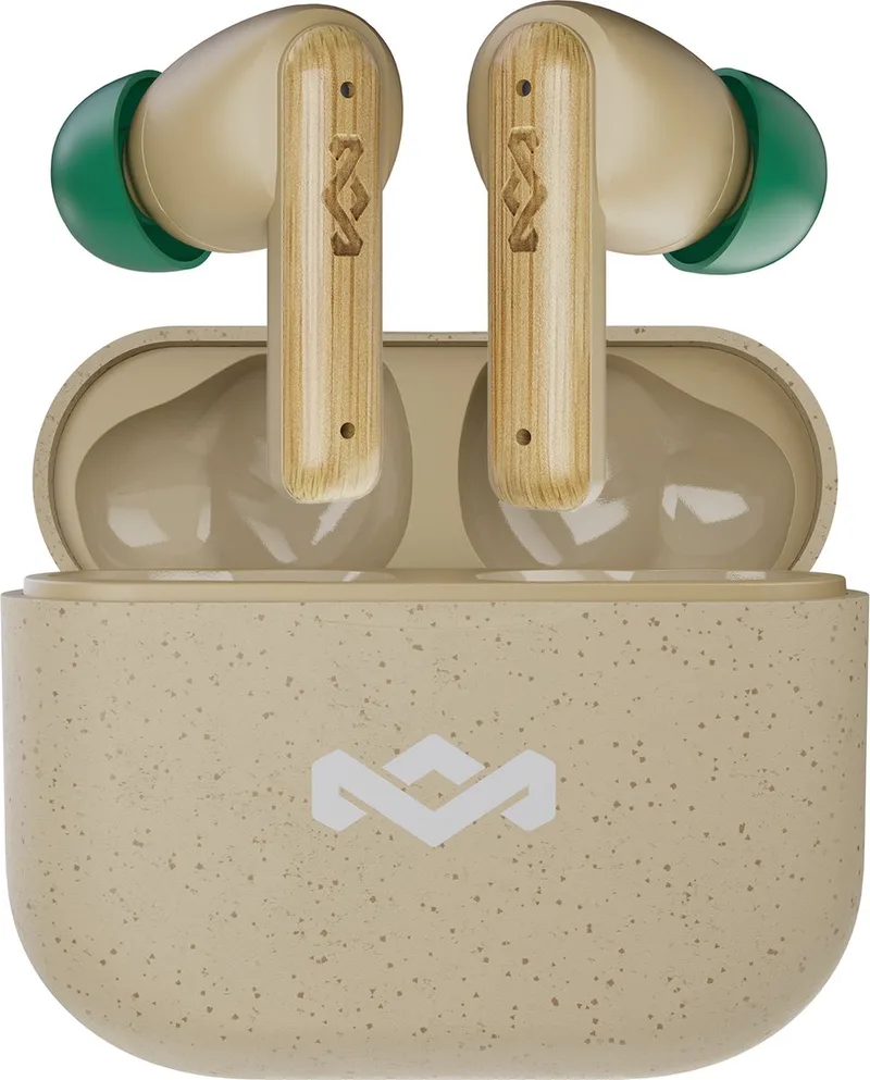 Little Bird Draadloze Oordopjes - Bluetooth Oortjes Draadloos - 24 uur Batterijduur - Eco Friendly Design - Quickcharge - Touchbediening van House of Marley in Crème – productfoto