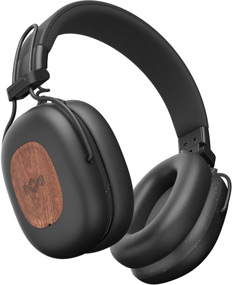 Positive Vibration Rebel ANC Draadloze Koptelefoon - Active Noise Cancelling - 130 uur Batterijduur - Bluetooth Hoofdtelefoon - Duurzame Materialen by House of Marley in Black – product photo