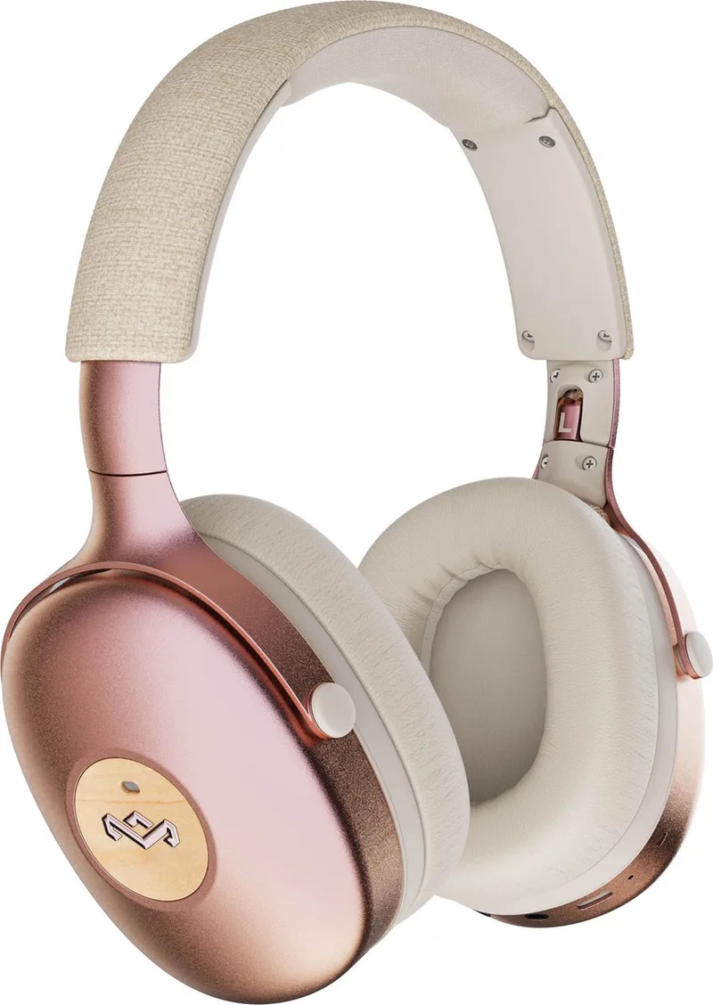 Positive Vibration XL ANC Draadloze Koptelefoon - 50 uur Batterijduur - Bluetooth - Ruisonderdrukking - Roze van House of Marley in Koper – productfoto