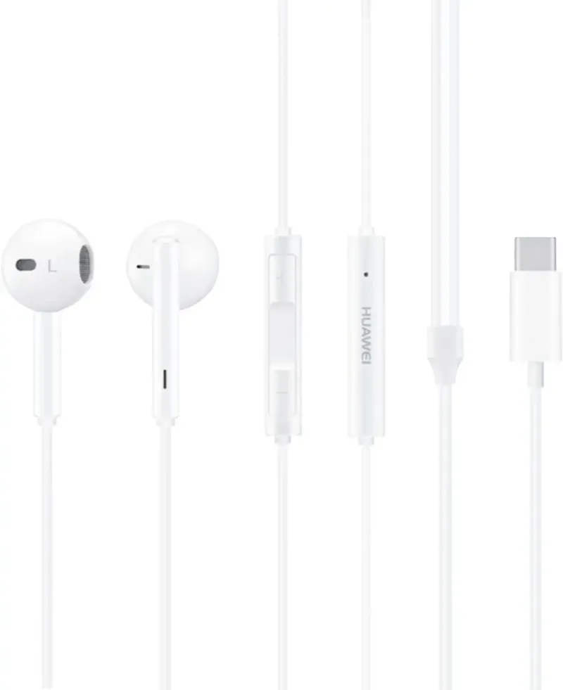 CM33 B-Ware (beschädigte / fehlende Verpackung) In Ear Headset kabelgebunden Weiß Lautstärkeregelung Handy fra Huawei – produktbillede
