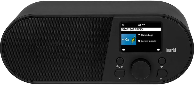 DABMAN i105 - Internetradio - WiFi - USB - Slaaptimer - Wekker van Imperial in Zwart – productfoto