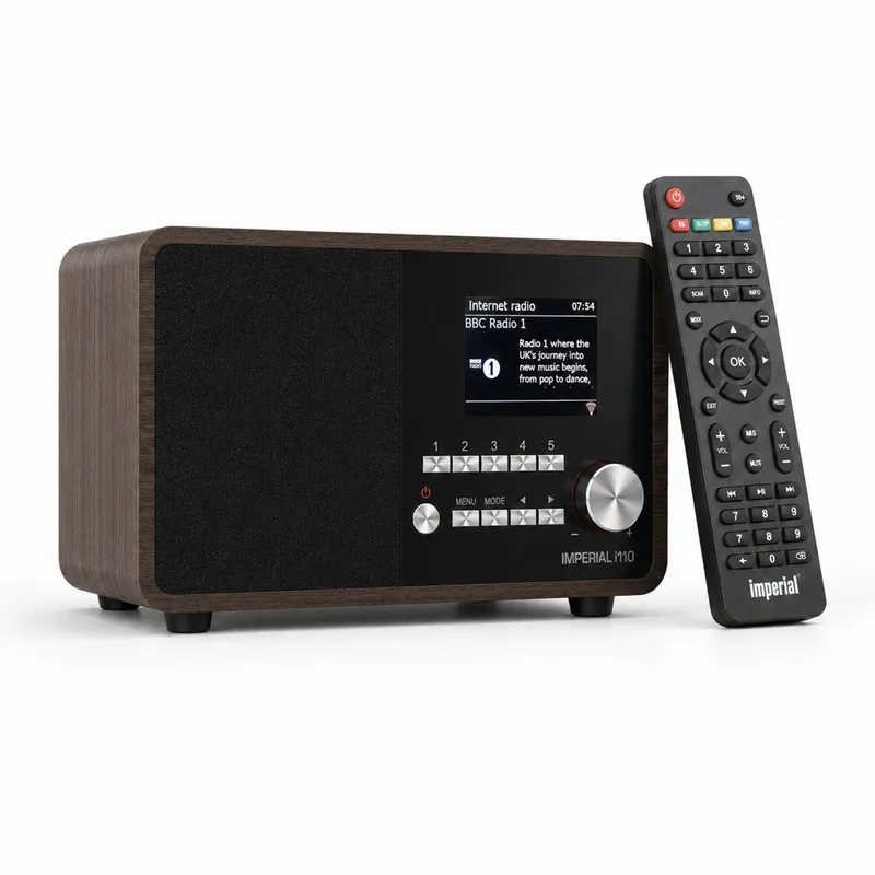 DABMAN i110 - Internetradio - WiFi - Mediaspeler - Bluetooth van Imperial in Hout – productfoto