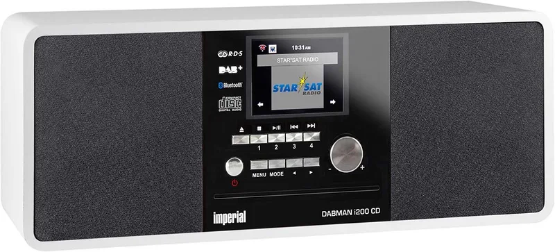DABMAN i200 CD Multifunctionele radio DAB+ / FM / Internet / Bluetooth van Imperial in Wit – productfoto