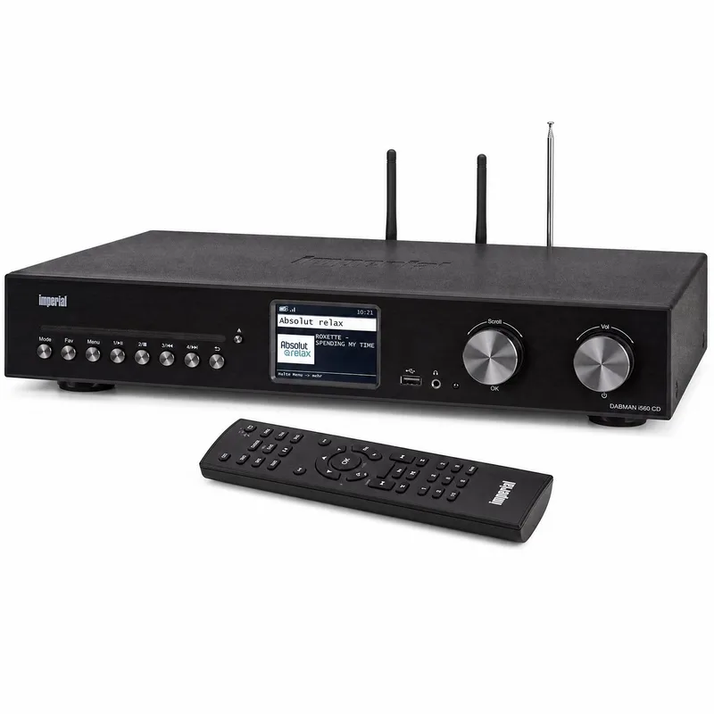 DABMAN i560 CD - Alles in één HiFi-systeem - CD speler - DAB+ / FM Radio - Internetradio - Bluetooth by Imperial in Black – product photo 1 of 2