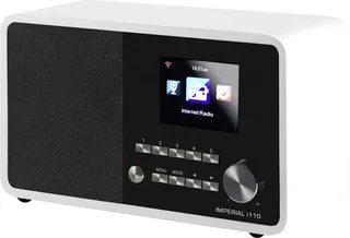 i110 Internet Tischradio Internet DLNA, USB, MP3, Funkempfang, Internetradio, WLAN Weckfunktion, DLNA-fähig Weiß fra Imperial – produktbillede 1 af 2