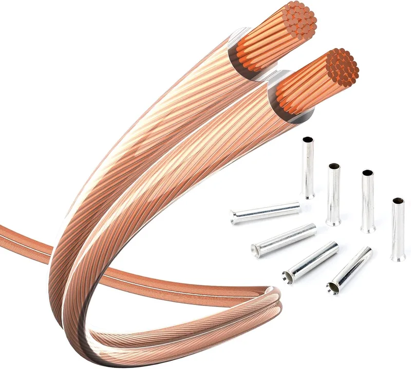 Luidsprekerkabel 10m Transparant 2x1.5mm² met Ferrules van In-Akustik – productfoto