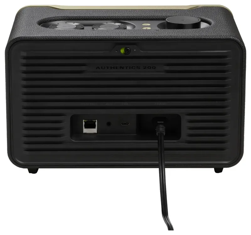 Authentics 200 - Premium WiFi Speaker met Retro Design - Bluetooth & AirPlay - Chromecast & Spotify Connect - Multiroom Audio - Google Assistant & Alexa - Zwart van JBL in Authentics 200 – productfoto 2 van 2