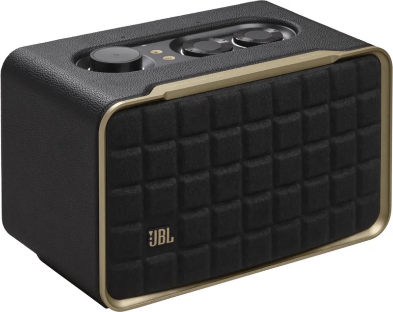 Authentics 200 - Premium WiFi Speaker met Retro Design - Bluetooth & AirPlay - Chromecast & Spotify Connect - Multiroom Audio - Google Assistant & Alexa - Zwart van JBL in Authentics 200 – productfoto 1 van 2
