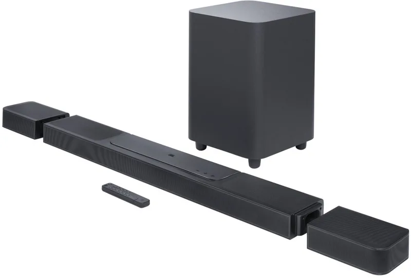 Bar 1300 - 11.1.4 Dolby Atmos Soundbar - Home Cinema Systeem met Draadloze Subwoofer & Afneembare Surround Speakers - 1170W - DTS:X - HDMI eARC - WiFi & AirPlay van JBL in Zwart – productfoto