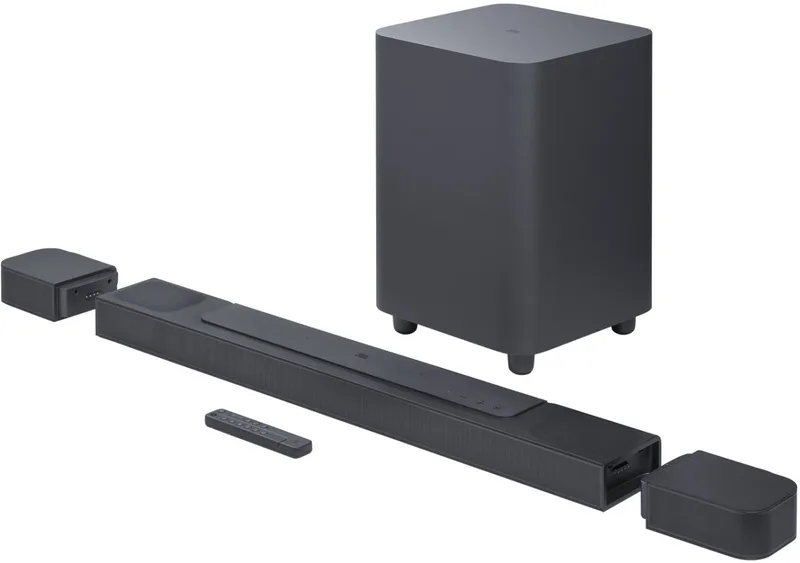 Bar 800 Pro - 5.1.2 Dolby Atmos Soundbar - Draadloze Subwoofer & Afneembare Surround Speakers - 720W Home Cinema - HDMI eARC - WiFi, AirPlay & Chromecast by JBL in Black – product photo
