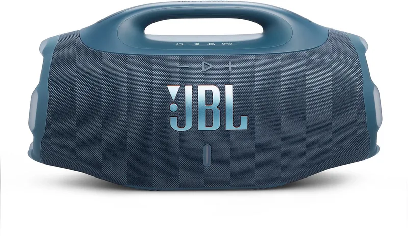 Boombox 4 - Portable Bluetooth Speaker - Draagbaar & Krachtig - Draadloze Muziek Box - 34 uur - Waterdicht - IP68 van JBL in Blauw – productfoto
